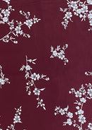 Floral Jersey Fabric Viscose Elastane 2-Way Stretch 61" Lacquer Foil Spandex