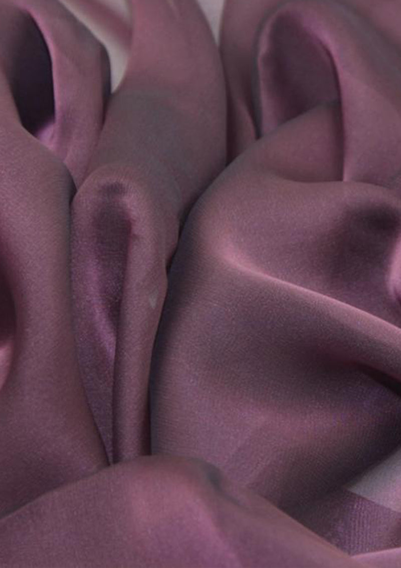 Cationic Chiffon Dress Fabric Plum Silky Touch Fashion 60" Dress, Sarong & Decoration