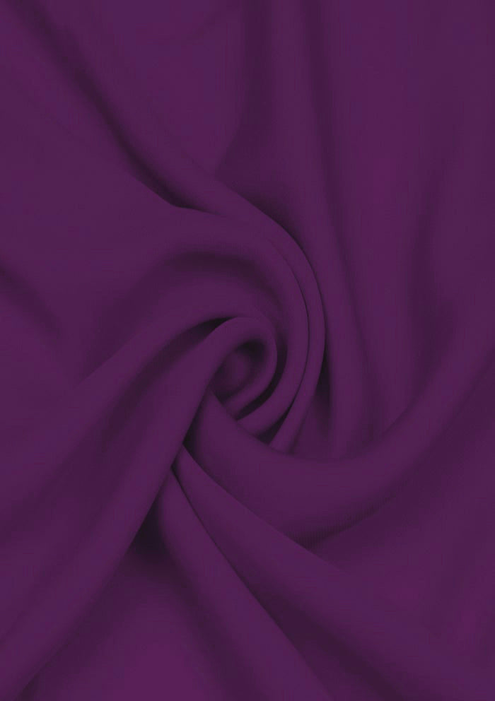 Purple 60" Luxury Soft Touch Florenza Crepe Fabric Dress & Craft Non Stretch