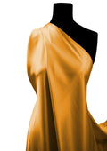 Rich Gold Budget Satin Fabric Luxury Silky Material Dressing Crafting Decoration 60" Wide