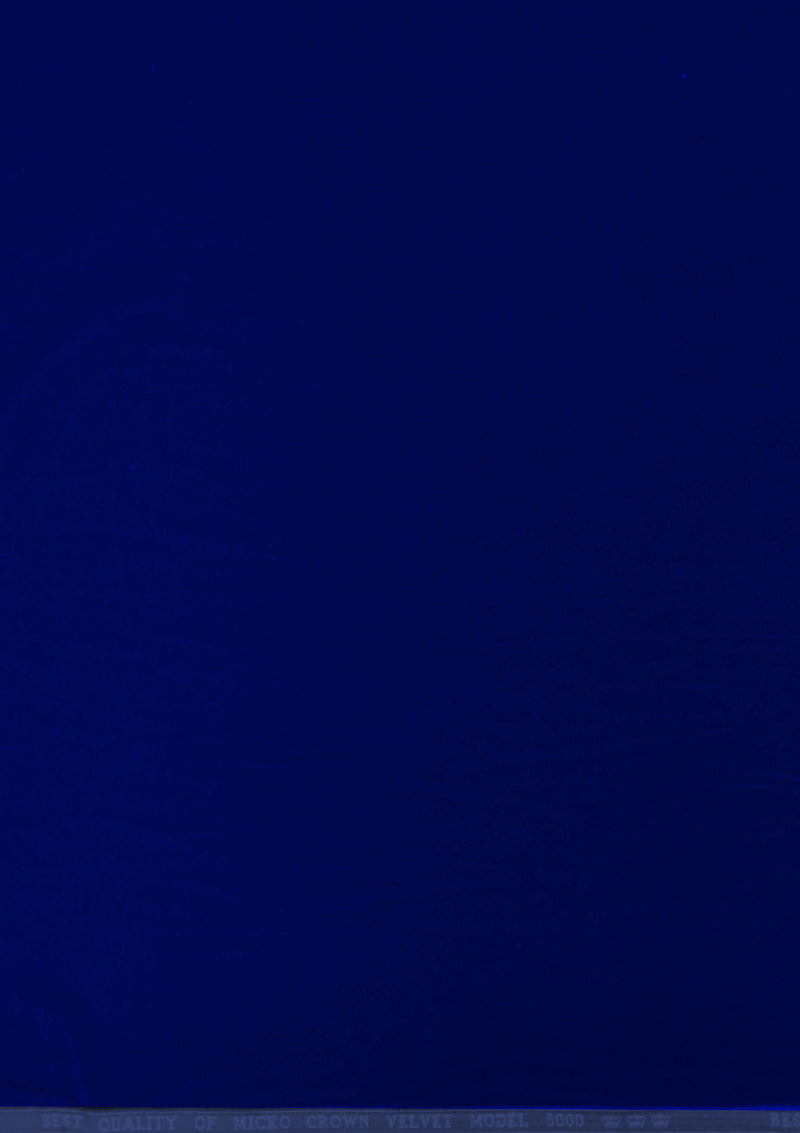 Micro Velvet Plain Fabric 45" Wide Luxury 5000 Grade Velour Non Stretch Dressing (Royal Blue)