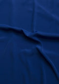 Crepe De Chine Dress Fabric Royal Blue Silky Plain Dyed Oeko-tex 44/45" Wide Craft