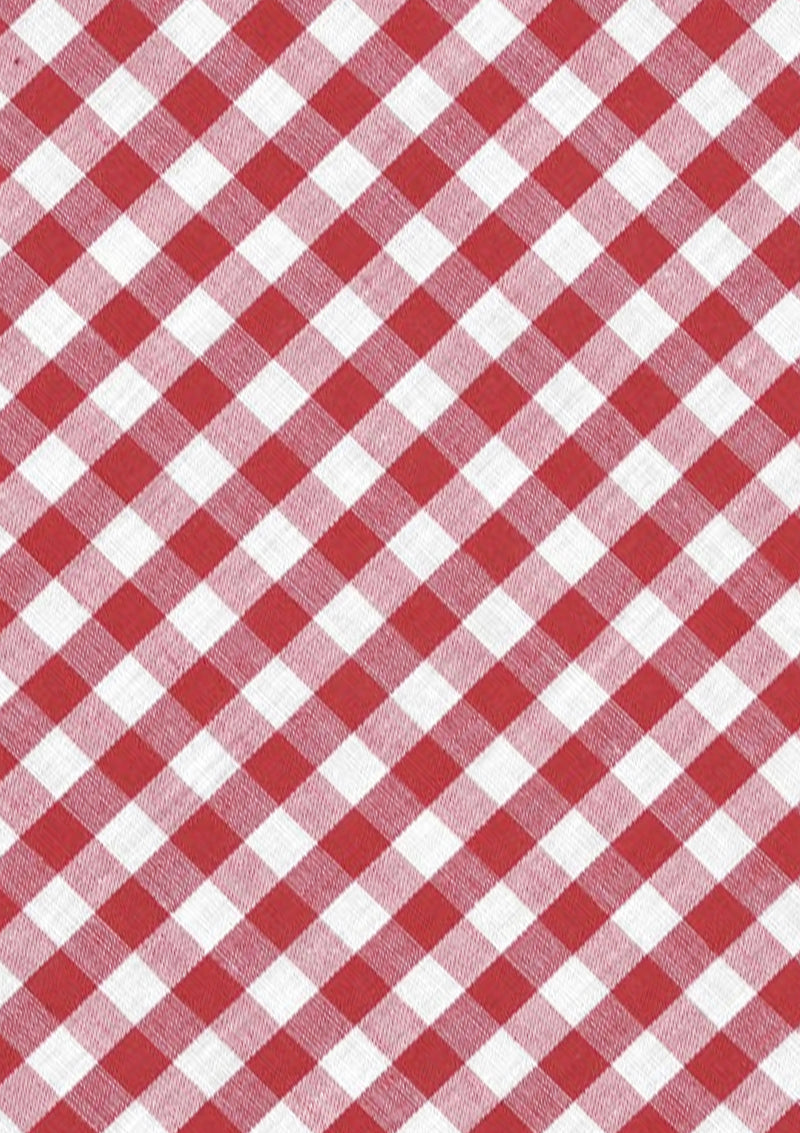 Large Check 1/4" Red 45" Wide Gingham Polycotton Fabric Check Material Dress Crafts Uniform