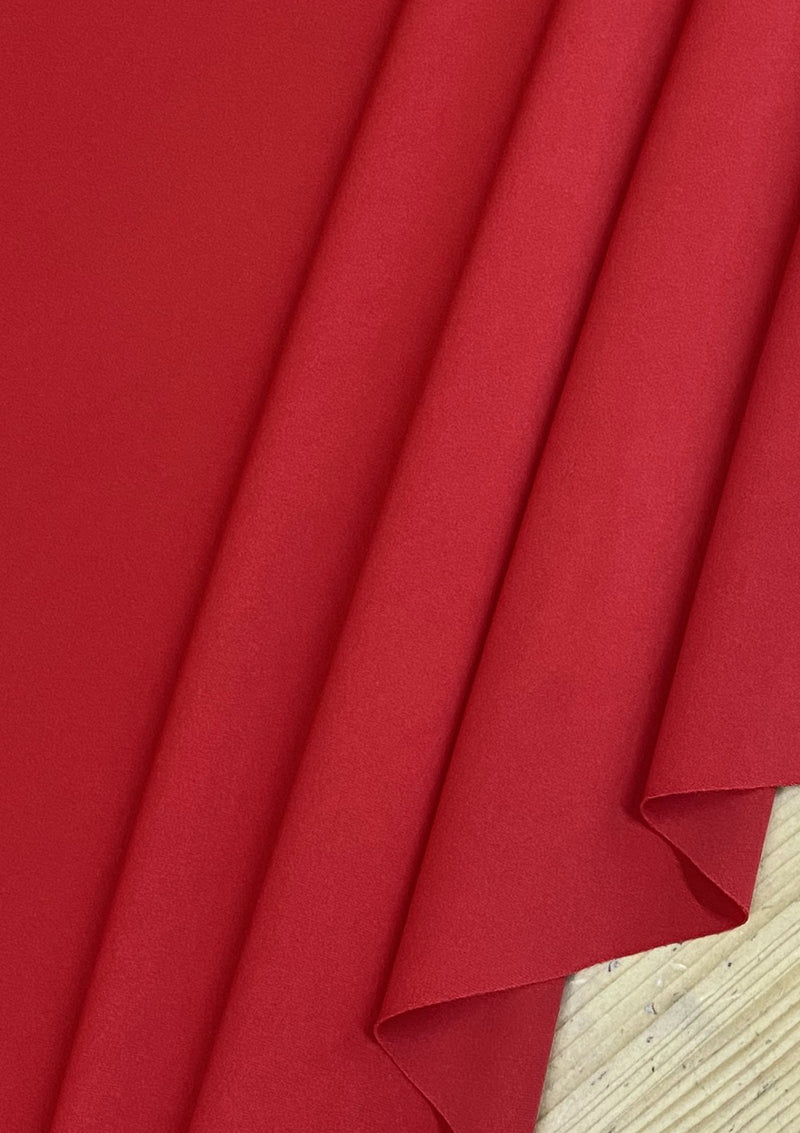 Scuba Fabric Jersey Knit Dress & Fashion 4-Way Stretch Elastane 54" Width - Red