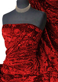 Premium Spun Ice Crush Effect Velvet 2 Way Spandex 60" Craft, Dress & Decoration 2
