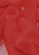 Cationic Chiffon Dress Fabric Red Silky Touch Fashion 60" Dress, Sarong & Decoration