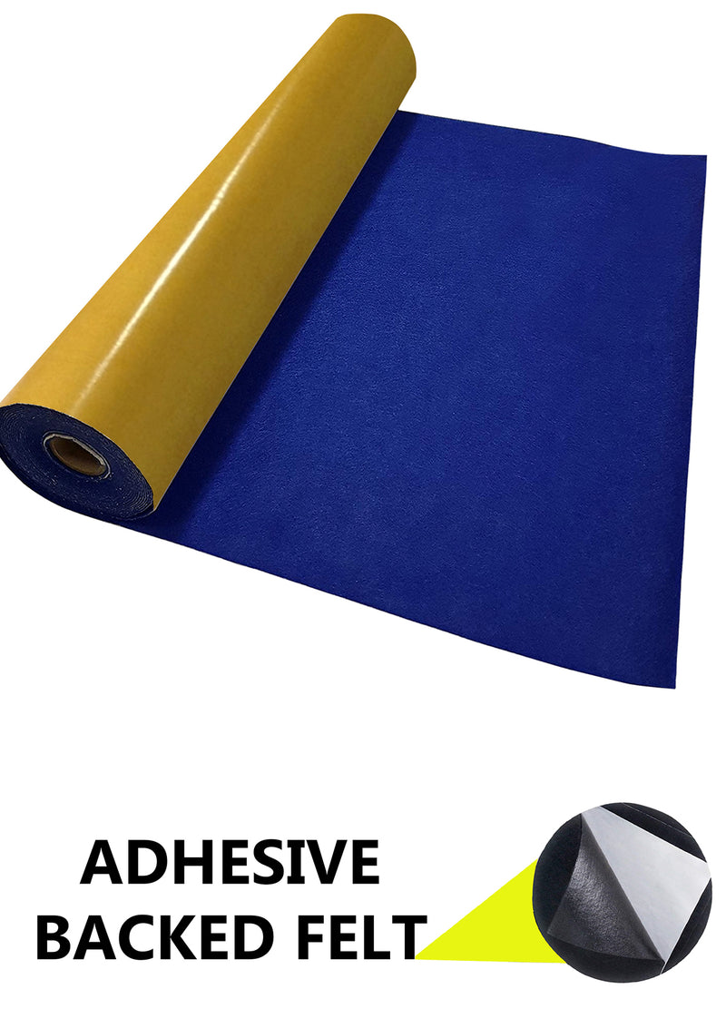 Adhesive Felt Fabric 100% Acrylic UK Made EN71 Certified Sticky Back Material for Arts & Crafts 1mm Thickness | 100cm x 45cm Wide | Sold by The Metre & Roll