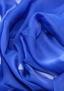 Cationic Chiffon Dress Fabric Royal Blue Silky Touch Fashion 60" Dress, Sarong & Decoration