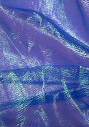 Royal Blue 50" Rainbow Organza Pearlised Iridescent Fabric Weddings Dancewear Christmas Decor