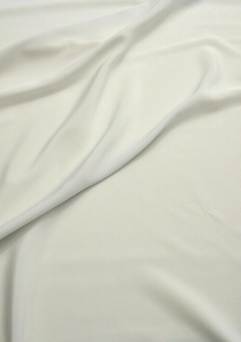 Crepe De Chine Dress Fabric Silky Plain Dyed Oeko-tex 44/45" Wide Craft ( Crepe 2 )