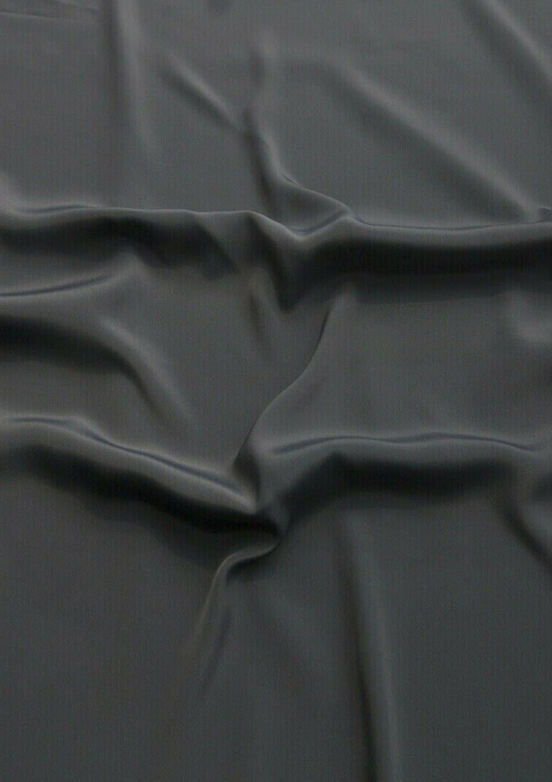 Crepe De Chine Dress Fabric Silky Plain Dyed Oeko-tex 44/45" Wide Craft ( Crepe 2 )