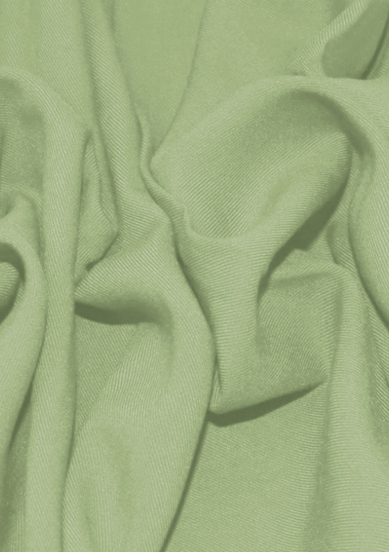 Sage Green 60" Luxury Marina Viscose Twill Non Stretch Plain Fabric Dressing & Crafting