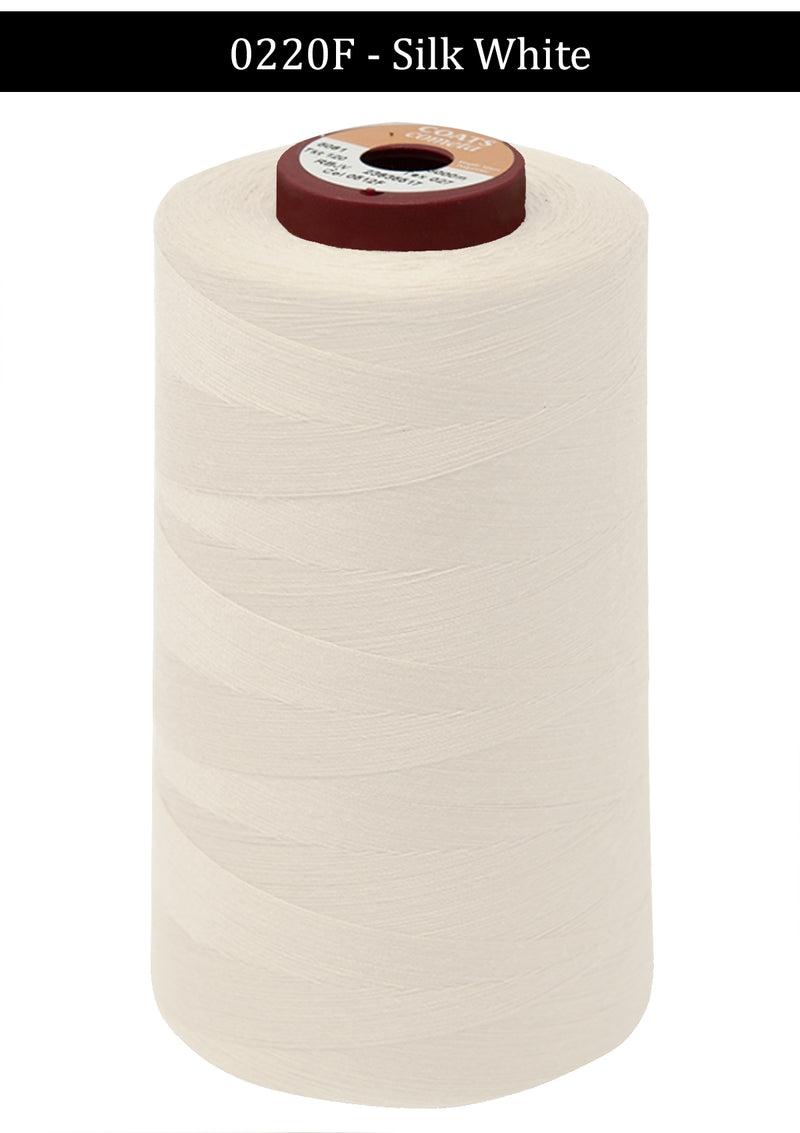 Silk White Coats Cometa Overlocking Thread Cones - 5000 Metre Per Spool