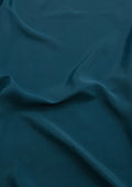 Crepe De Chine Dress Fabric Teal Blue Silky Plain Dyed Oeko-tex 44/45" Wide Craft