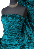 Premium Spun Ice Crush Effect Velvet 2 Way Spandex 60" Craft, Dress & Decoration 2