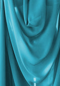 Georgette Chiffon Fabric Turquoise 60" Wide Plain Crepe for Decoration,Event & Dress