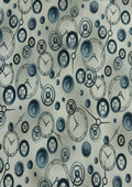 Steampunk Cogs Clock 100% 45"Craft Cotton Poplin D#39