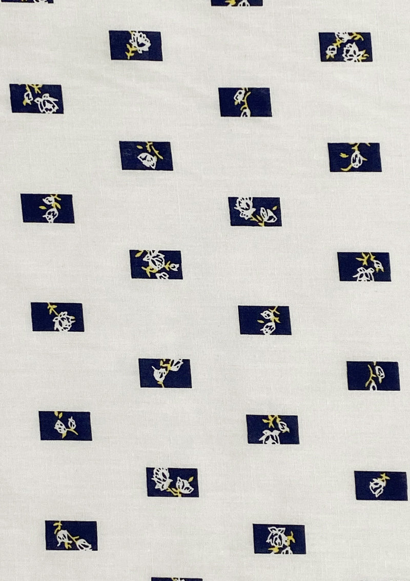 Floral Polycotton Print Fabric Blended Dyed 57" Width Crafting Dressing Material D