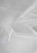 White Organza Fabric Voile Curtain 60" Width Plain Dyed 100% Nylon Decoration - Metre