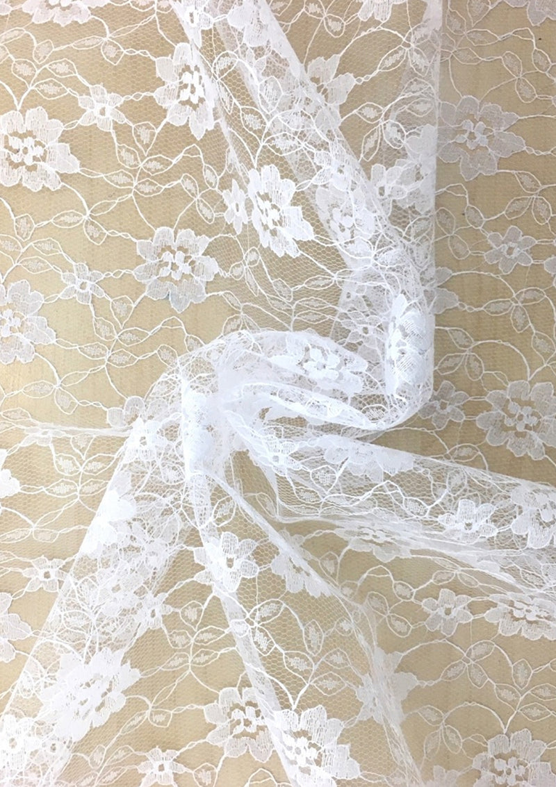 Floral Budget Lace Fabric 45" Wide Wedding Clothing Crafts Dressmaking Per Metre