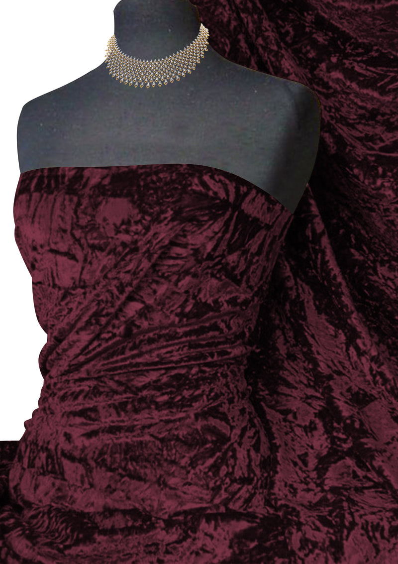 Premium Spun Ice Crush Effect Velvet 2 Way Spandex 60" Craft, Dress & Decoration 2