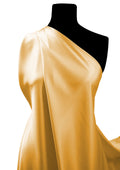 Silky Satin Liquid Fabric Yellow Gold 60" Wide Material Dressing Crafting Decoration