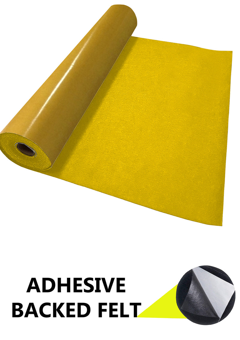 Adhesive Felt Fabric 100% Acrylic UK Made EN71 Certified Sticky Back Material for Arts & Crafts 1mm Thickness | 100cm x 45cm Wide | Sold by The Metre & Roll