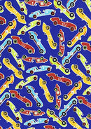 Cars Cotton Printed Fabric 45" Wide Sports Racing Cars 100% Craft Poplin Dressing Material D