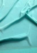 Crepe De Chine Dress Fabric Aqua Silky Plain Dyed Oeko-tex 44/45" Wide Craft Clearance