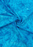 John Louden 100% 45" Cotton Voile Batik Leaf Print D