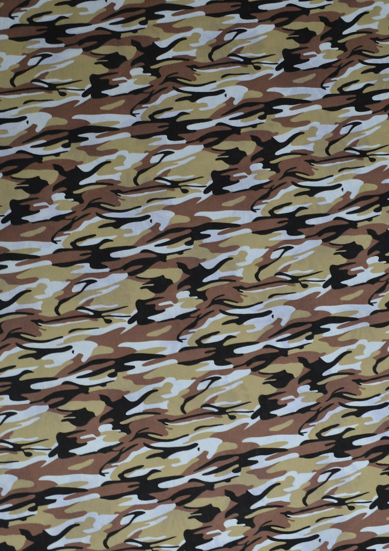 100% 45" Printed Polycotton Camouflage Print Fabric Craft/dress/facemask Use D