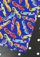 Cars Cotton Printed Fabric 45" Wide Sports Racing Cars 100% Craft Poplin Dressing Material D