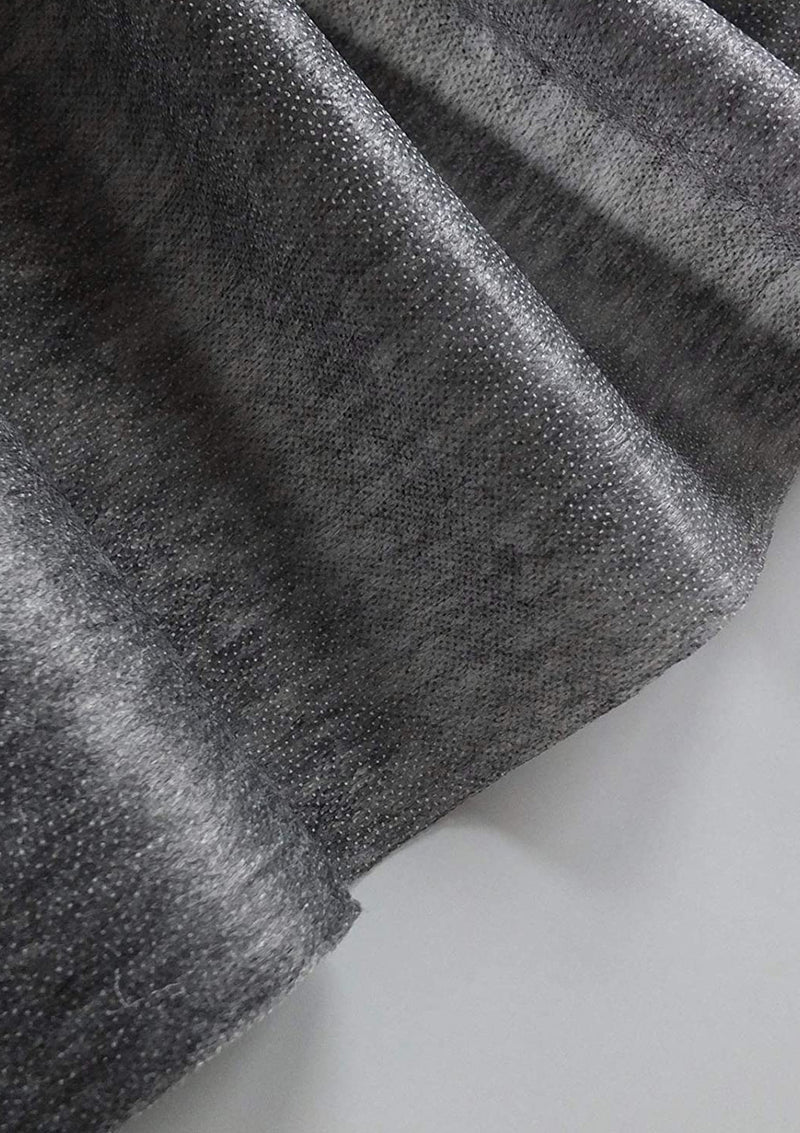 Charcoal Interfacing Buckram Fabric 40" Light Weight Fusible Iron On Premium/Metre