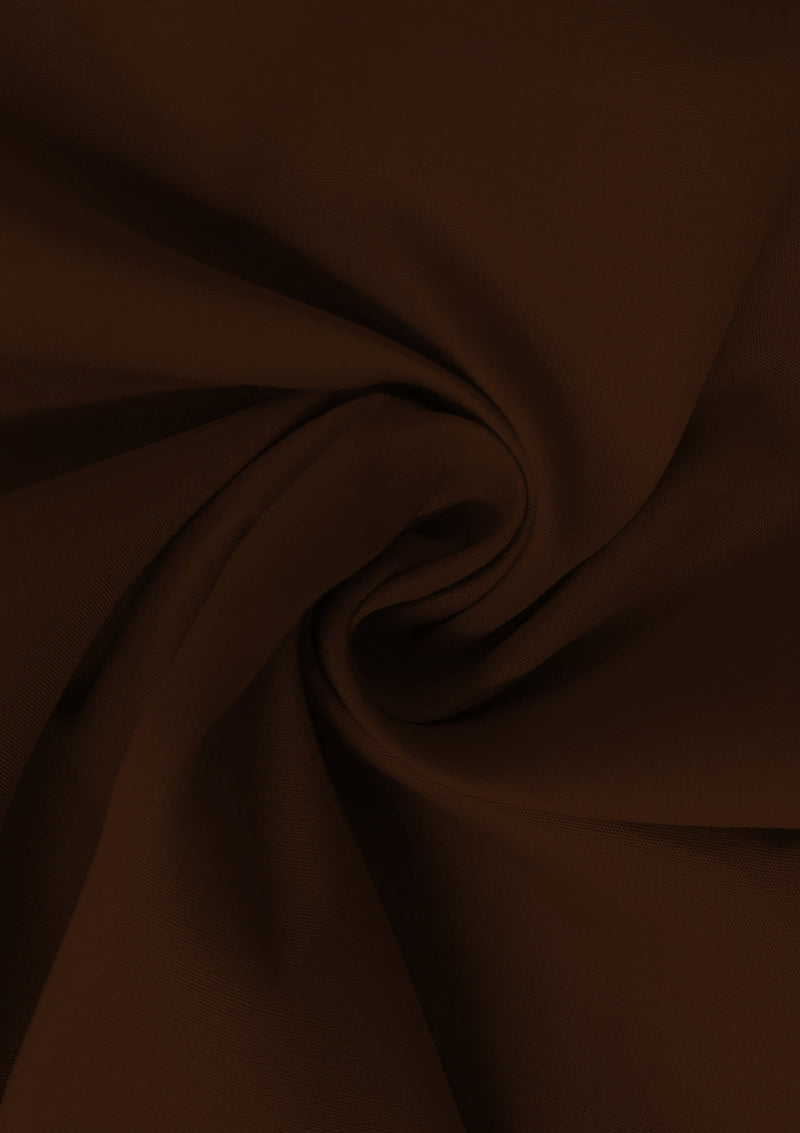 Brown Cotton Fabric 100% Cotton Poplin Plain Oeko-Tex Certified Fabric for Dressmaking, Craft, Quilting & Facemasks 45" (112 cms) Wide Per Metre