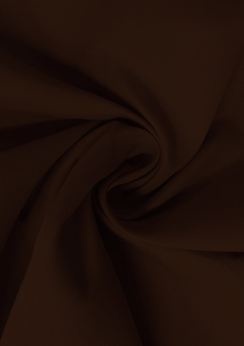 Coffee Brown PolyCotton Fabric 65/35 Blended Dyed Premium Fabric 45" (112cm) Wide for Craft, Dressmaking, Face Masks & NHS Uniforms