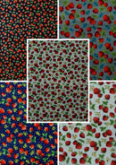 Strawberries + Dots 100% 45"Craft Cotton Poplin Print D