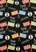 45" 100% Cotton FS859 Racing Car Flags Printed Fabric Quilting Crafting D#120