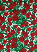 100% 45" Craft Cotton Poplin Watercolour Effect Red Poppy Style D#17