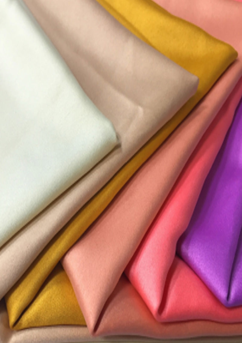 Beige Premium Silky Satin Fabric 150cm Wide for Dress Bridal Fashion Scrunchies & Headbands