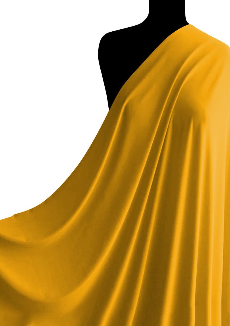 Yellow 60" Lycra Fabric 4-Way Stretch Nylon Spandex Swimwear, Dancewear, Decor Material