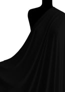 Black 60" Lycra Fabric 4-Way Stretch Nylon Spandex Swimwear, Dancewear, Decor Material