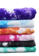 Tie Dye Print Jersey Fabric Viscose Elastane 2-Way Stretch 63"Wide Fashion Dressing - Purple