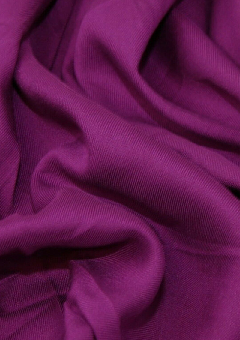 Marina Viscose Twill Dress Fabric Magenta 60" Wide Non Stretch Plain Crafting
