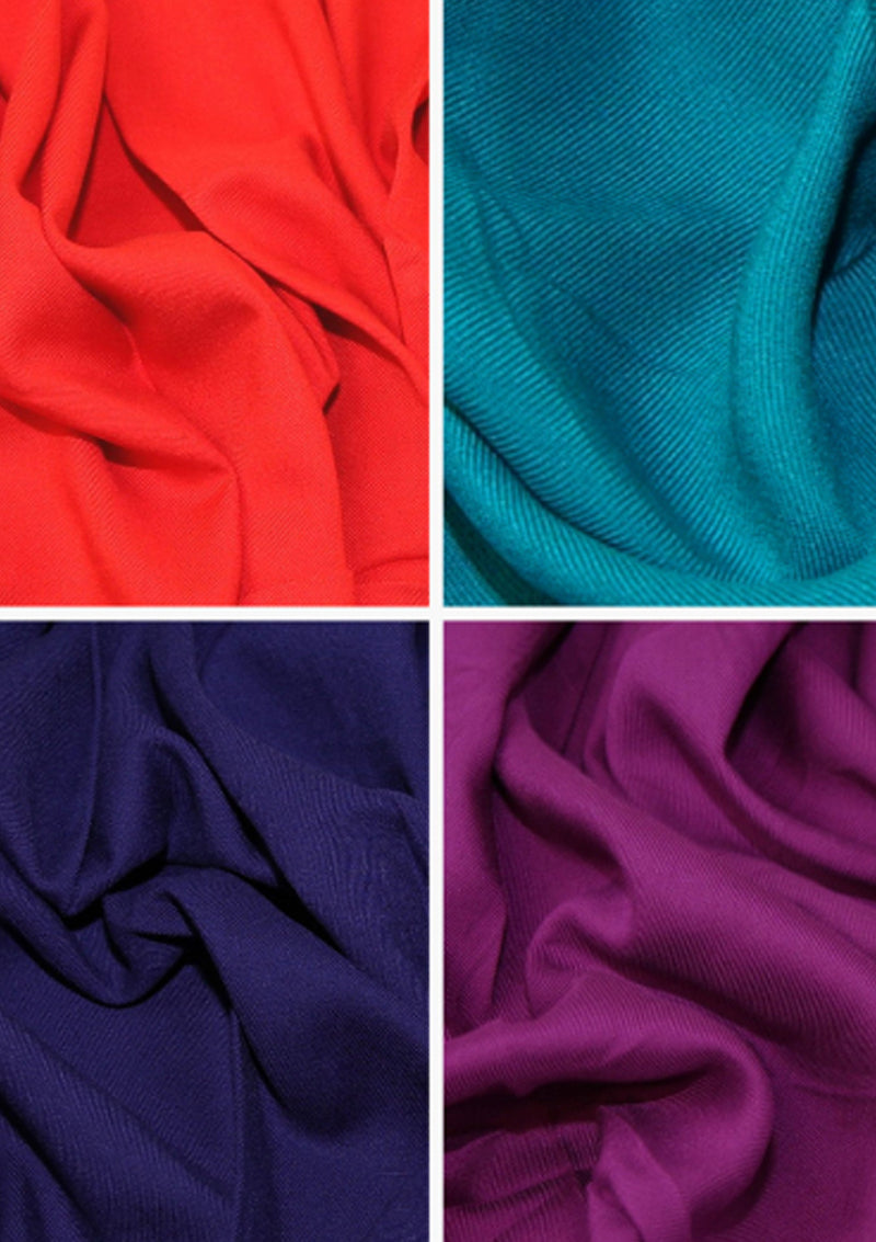 60" Luxury Marina Viscose Twill Non Stretch Plain Fabric Dressing & Crafting