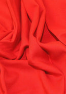 Marina Viscose Twill Tomato Red Dress Fabric 60" Wide Non Stretch Plain Crafting