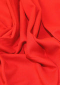 Red 60" Luxury Marina Viscose Twill Non Stretch Plain Fabric Dressing & Crafting
