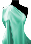 Mint Green Premium Silky Satin Fabric 150cm Wide for Dress Bridal Fashion Scrunchies & Headbands