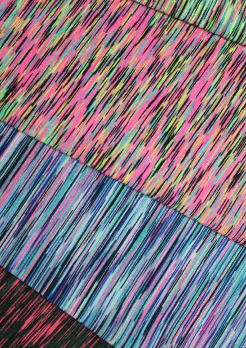 Multicolour Activewear Jersey Marl Striped Fabric 60" Wide Fashion Dress D