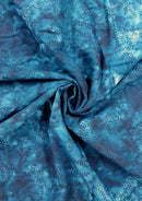 John Louden 100% 45" Cotton Voile Batik Leaf Print D