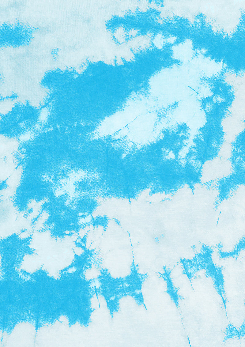 Tie Dye Print Jersey Fabric Viscose Elastane 2-Way Stretch 63" Wide Fashion Dressing - Blue